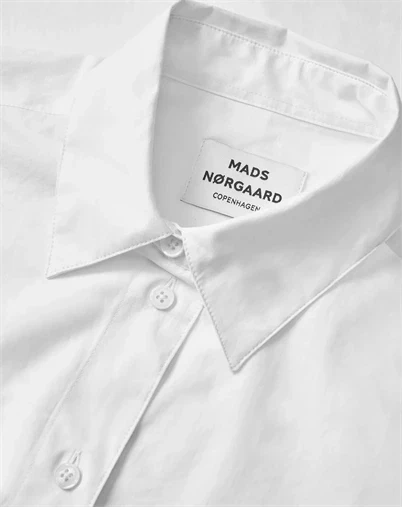 Mads Nørgaard - Prime Poplin Crelly Skjorte - Snow White